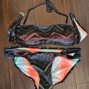 Woven Gradient Multicolor Women's Swimwear Set